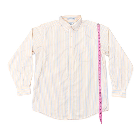 L.L. Bean Wrinkle Resistant Traditional Fit 15 1/2 - 34 Long Sleeve Yellow Shirt - Picture 3 of 5